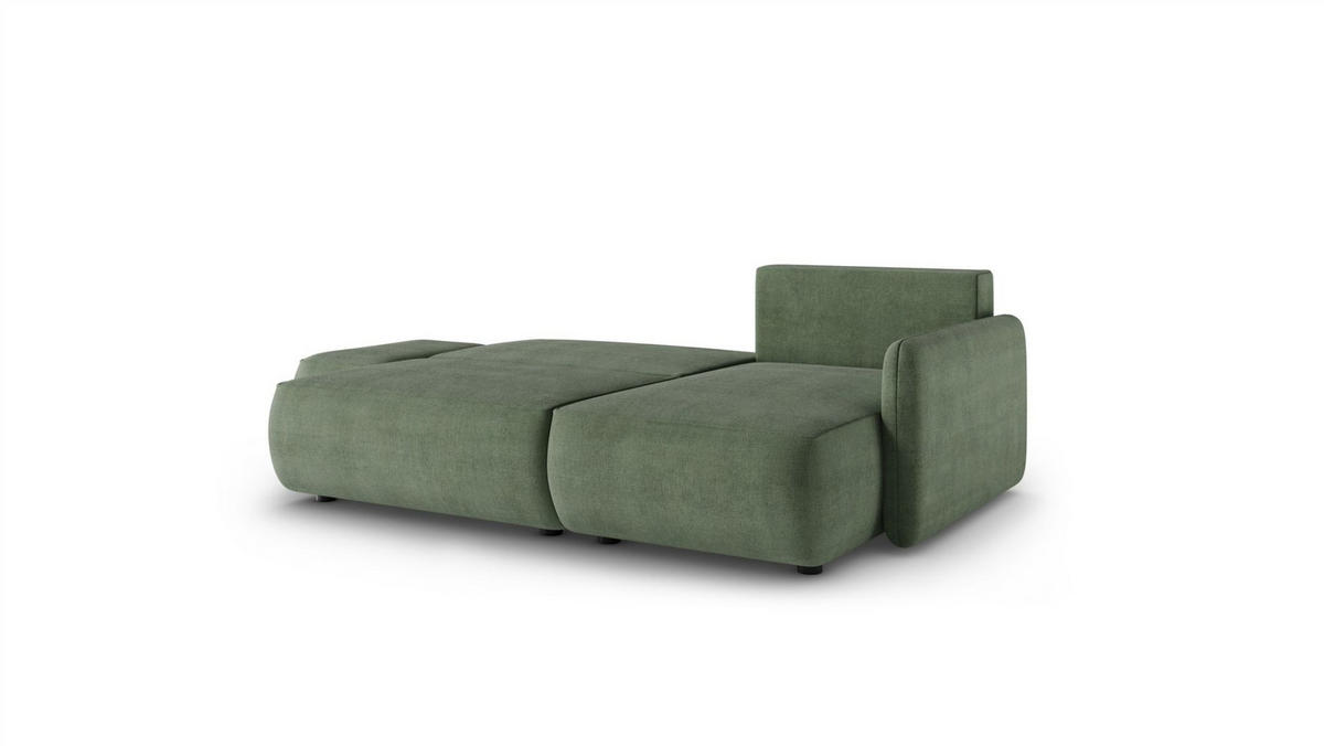 ECKSOFA Luka Mit Schlaffunktion - Grün, Holzwerkstoff/Textil (148/229cm) - Fun Möbel