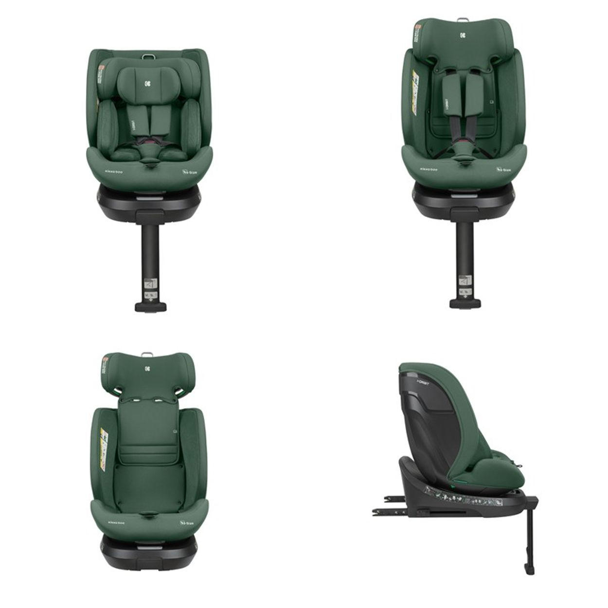 KINDERSITZ i-Orbit i-Size dunkelgrau (40-150cm) Gruppe 0+/1/2/3 Isofix Stützbein - Schwarz, Kunststoff (45/82/51cm) - Kikka boo