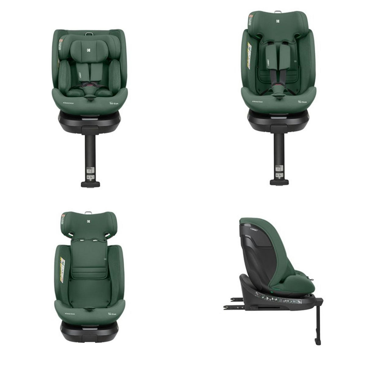 KINDERSITZ i-Orbit i-Size dunkelgrau (40-150cm) Gruppe 0+/1/2/3 Isofix Stützbein - Schwarz, Kunststoff (45/82/51cm) - Kikka boo
