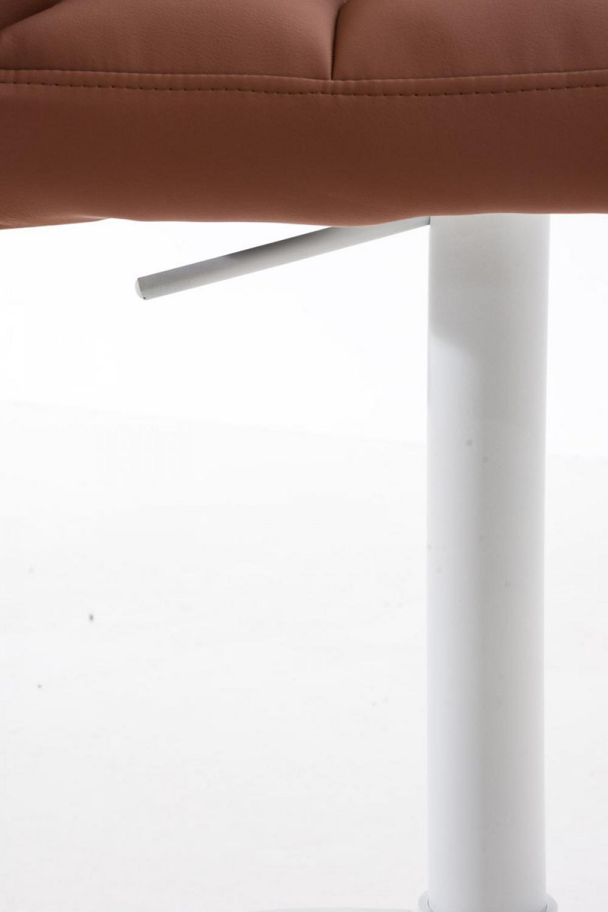 BARHOCKER Lederlook Hellbraun - Hellbraun/Weiß, Textil/Metall (64/88/45cm) - CLP