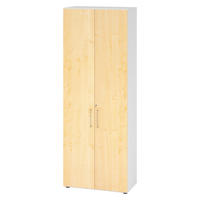 AKTENSCHRANK - 6 Ordnerhöhen 42/80/215,6 cm in Weiß/Ahornfarben - Ahornfarben/Weiß, Holzwerkstoff (80/215.6/42cm) - bümö