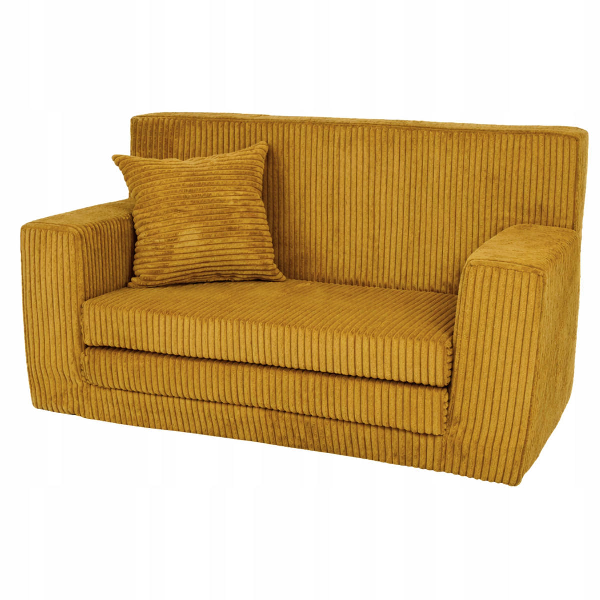 KINDERSOFA aus Kuschel-Cord in Honigfarben - Honig, Textil (83/47/43cm) - Fortisline