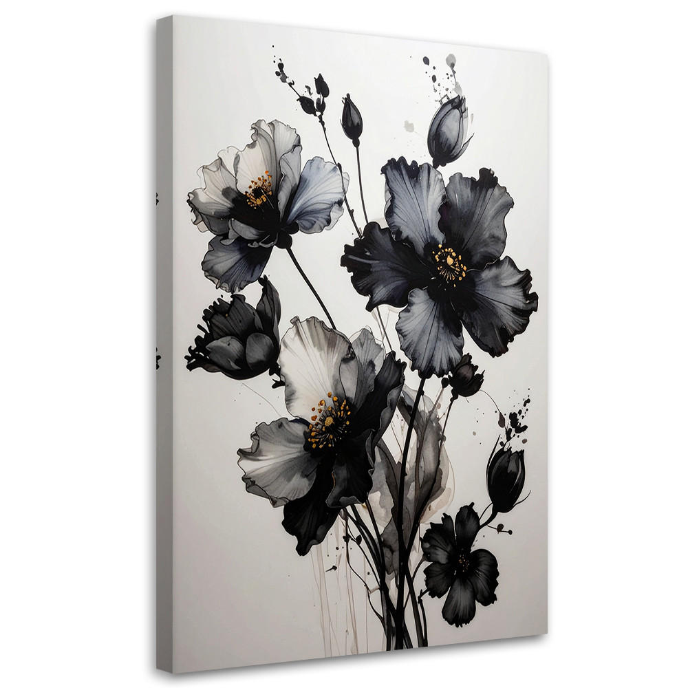 Feeby Leinwandbilder, Schwarz 60x90 cm