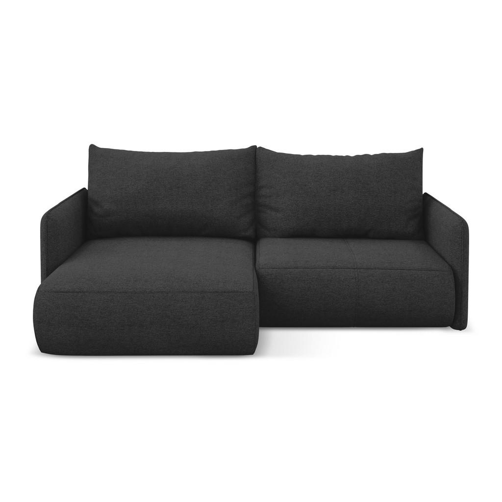 Thumbnail - Makamii Ecksofa, Anthrazit, Textil, Füllung: Schaumstoff, L-Form, Ottomane links, 207x148 cm, Made in EU, Wohnzimmer, So...
