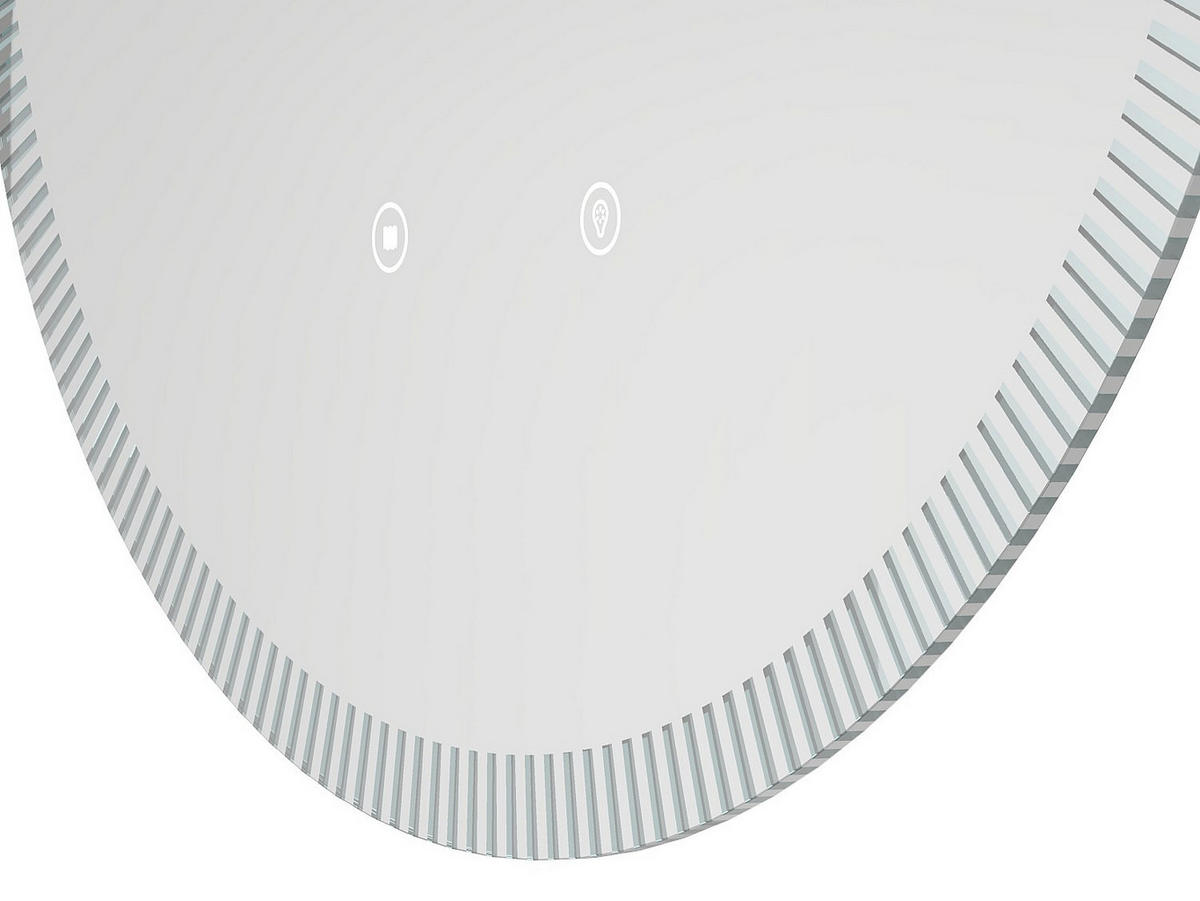 BADEZIMMERSPIEGEL rund mit Beleuchtung - beschlagfrei - 60 cm - VERECIO - Transparent, Glas (60/60/3.7cm) - Vente-Unique