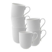LATTE MACCHIATO BECHER New Cottage Basic weiß 370 ml 6er Set - Weiß, Keramik (0.37L) - Villeroy & Boch