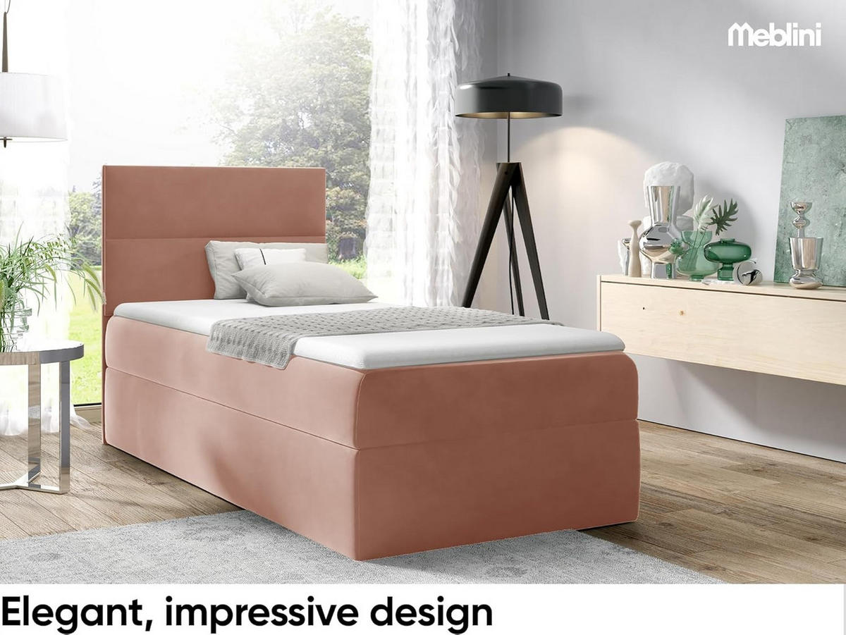 KINDERBETT MINO 1 - Pink, Holzwerkstoff (84/208cm) - Meblini