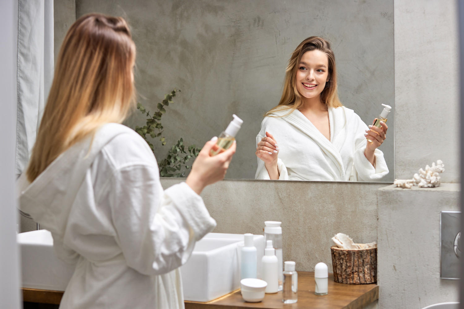 Thumbnail - Wallfluent Spiegel, Transparent, Glas, Quadratisch, 100x70x0.4 cm, Spiegel, Wandspiegel