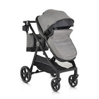 KINDERWAGEN 2 in 1 Tokyo grau umbaubar Wickeltasche Stoßdämpfer klappbar - Grau, Metall (78/58/109cm) - Moni
