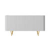 SIDEBOARD Monza, Grau/Schwarz/Gold - Goldfarben/Schwarz, Holzwerkstoff/Metall (160.3/82.6/40cm) - Dancan
