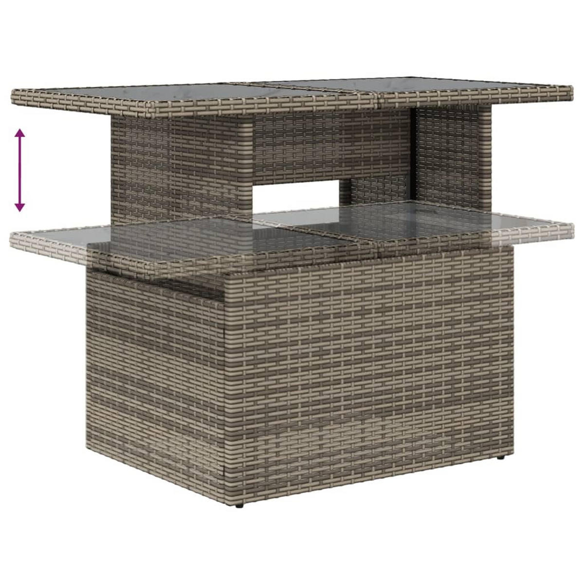 GARTENTISCH Tischlian 55/73/100 cm - Grau, Naturmaterialien (100/55/73cm) - ZMH