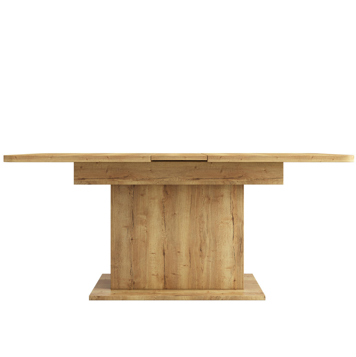 ESSTISCH ausziehbar mit Stauraum Natur Spanplatte Metall - Braun, Holzwerkstoff (130/70/75cm) - Meubliv
