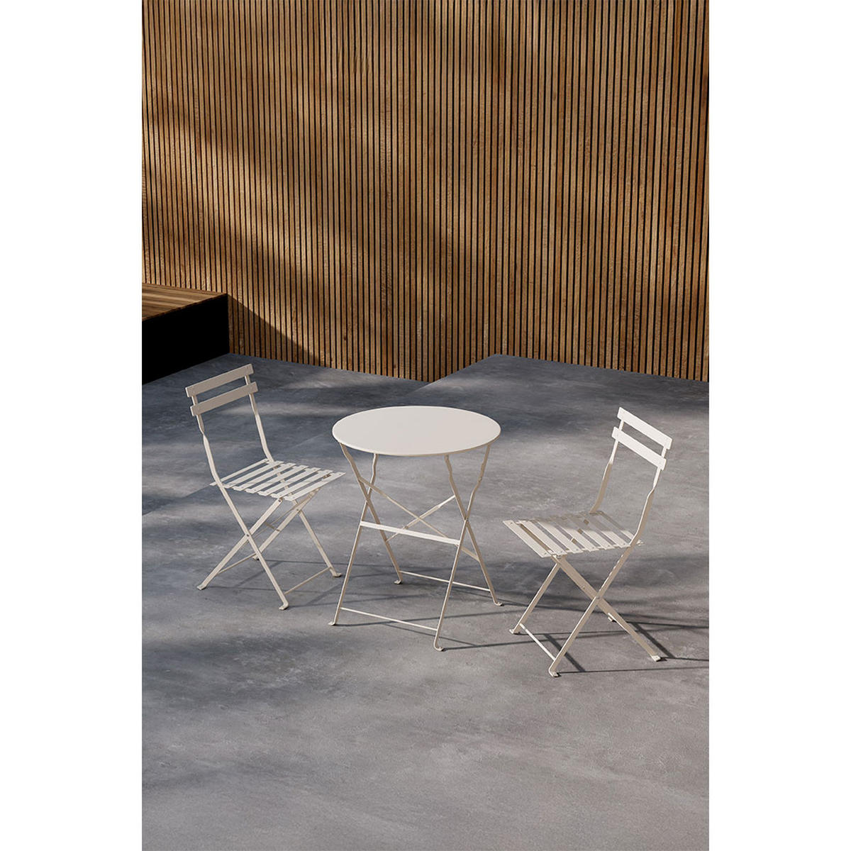 LOUNGE-SET, Tao, Tisch Beige, Metall, 60 x 60 x 71 cm, 3-teilig - Beige, Metall - ebuy24