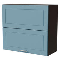 KLAPPHÄNGESCHRANK Bari W8B/80-AV Lava / RAL 5024 pastellblau 80 / 32,5 / 72cm - Blau/Dunkelgrau, Holz/Holzwerkstoff (80/72/32.5cm) - Feldmann-Wohnen