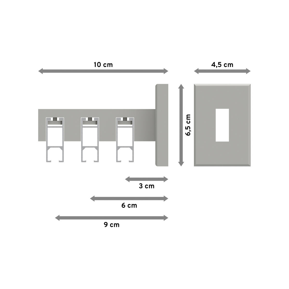 INNENLAUF-GARDINENSTANGEN-SET Smartline Lox 120 cm, 3-läufig, 14x35 mm Weiß - Weiß, Metall (120cm) - INTERDECO