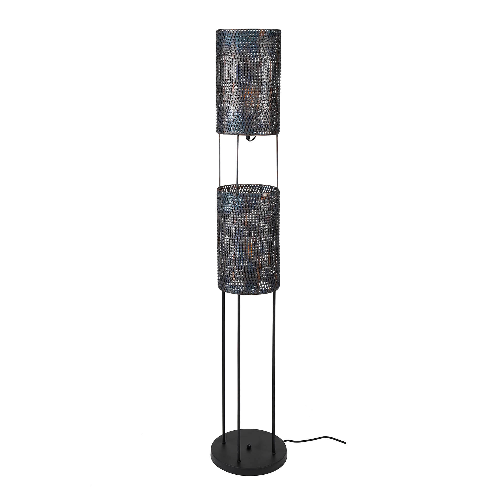 STEHLEUCHTE Armor Grau 28/28/150 cm - Grau, Metall (28/28/150cm) - Hoyz Collection