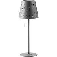 LED-SOLAR-TISCHLEUCHTE - grau, wiederaufladbar mit Dimmfunktion für Innen und Außen - Grau, Metall (24.5/50/24.5cm) - Northpoint