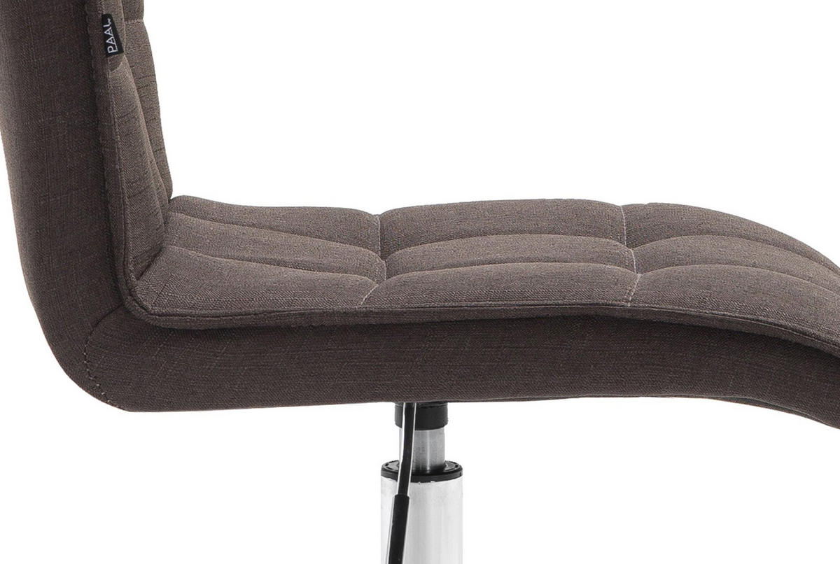 DREHSTUHL Stoff dunkelgrau - Chromfarben/Dunkelgrau, Textil/Metall (43/90/61cm) - CLP