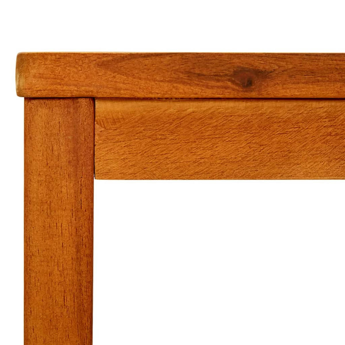 COUCHTISCH Lattendesign 50/35/45 cm aus Massivholz Akazie mit Unterer Ablage - Braun, Holz (35/50/45cm) - vidaXL
