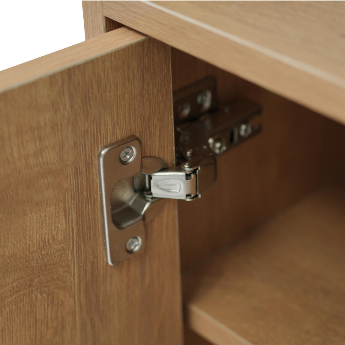 SCHUHBANK natur-optik, 3 türen & gepolsterte sitzfläche - Naturfarben, Holzwerkstoff (100/68.5/34cm) - Urban Meuble