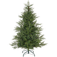 KÜNSTLICHER Weihnachtsbaum, 150 cm Christbaum mit 1724 Spitzen, Metallständer - Grün, Kunststoff (150cm) - HOMCOM