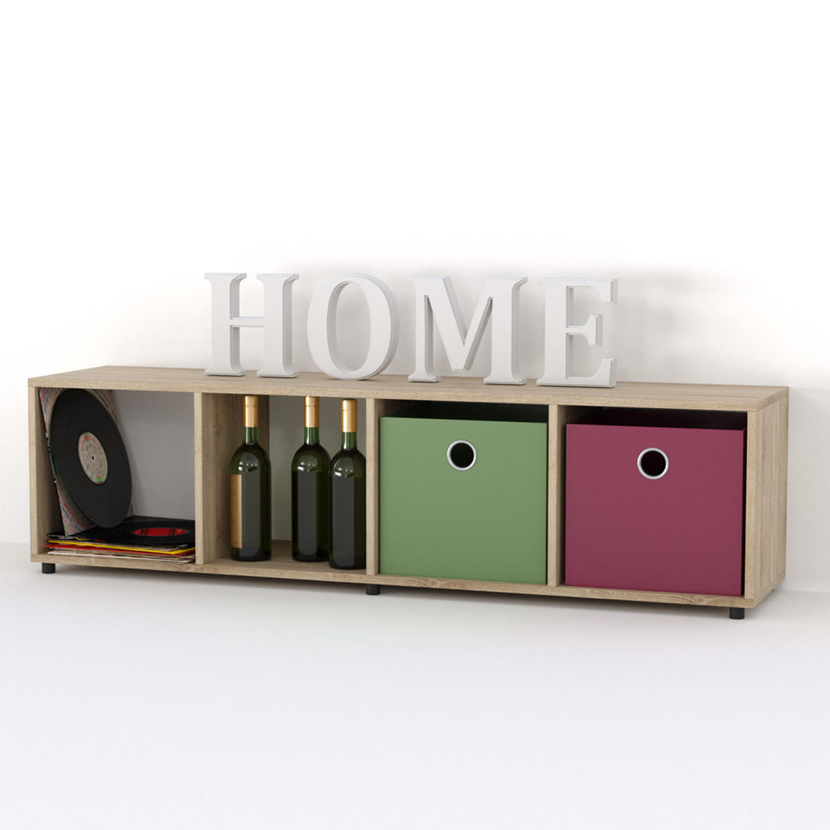 RAUMTEILER Ludus Sonoma 142.5 x 36.2 cm - Sonoma Eiche, Holzwerkstoff (142.5/36.2/33cm) - Vicco