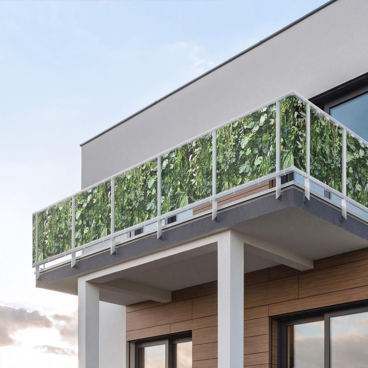 BALKON SICHTSCHUTZ Tief im Dschungel 250/75 cm - Grün, Kunststoff (250/75cm) - Bilderwelten