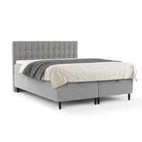 BOXBETT Milo Grau 160/200 cm - Schwarz/Grau, Holz/Holzwerkstoff (160/200cm) - Maison de Reve