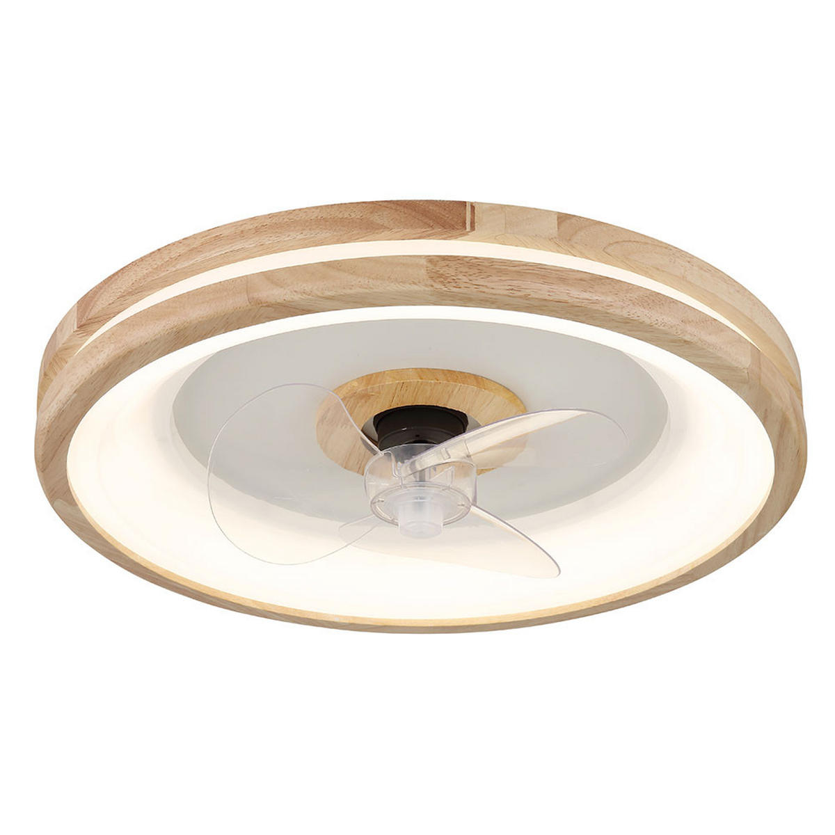 LED DECKENLEUCHTE Braun Holzoptik - Braun, Holz (50/50/12.5cm) - Globo Lighting