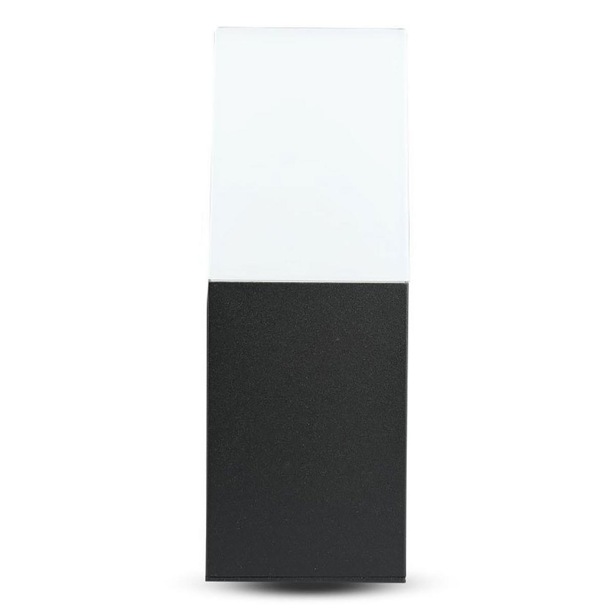 LED WANDLEUCHTE Aluminium Schwarz 2er Set - Schwarz, Metall (12.1/8/25cm)