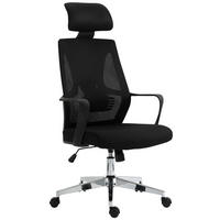 BÜROSTUHL Strix schwarz - Chromfarben/Schwarz, Kunststoff/Metall (62.5/128/61cm) - TPFLiving