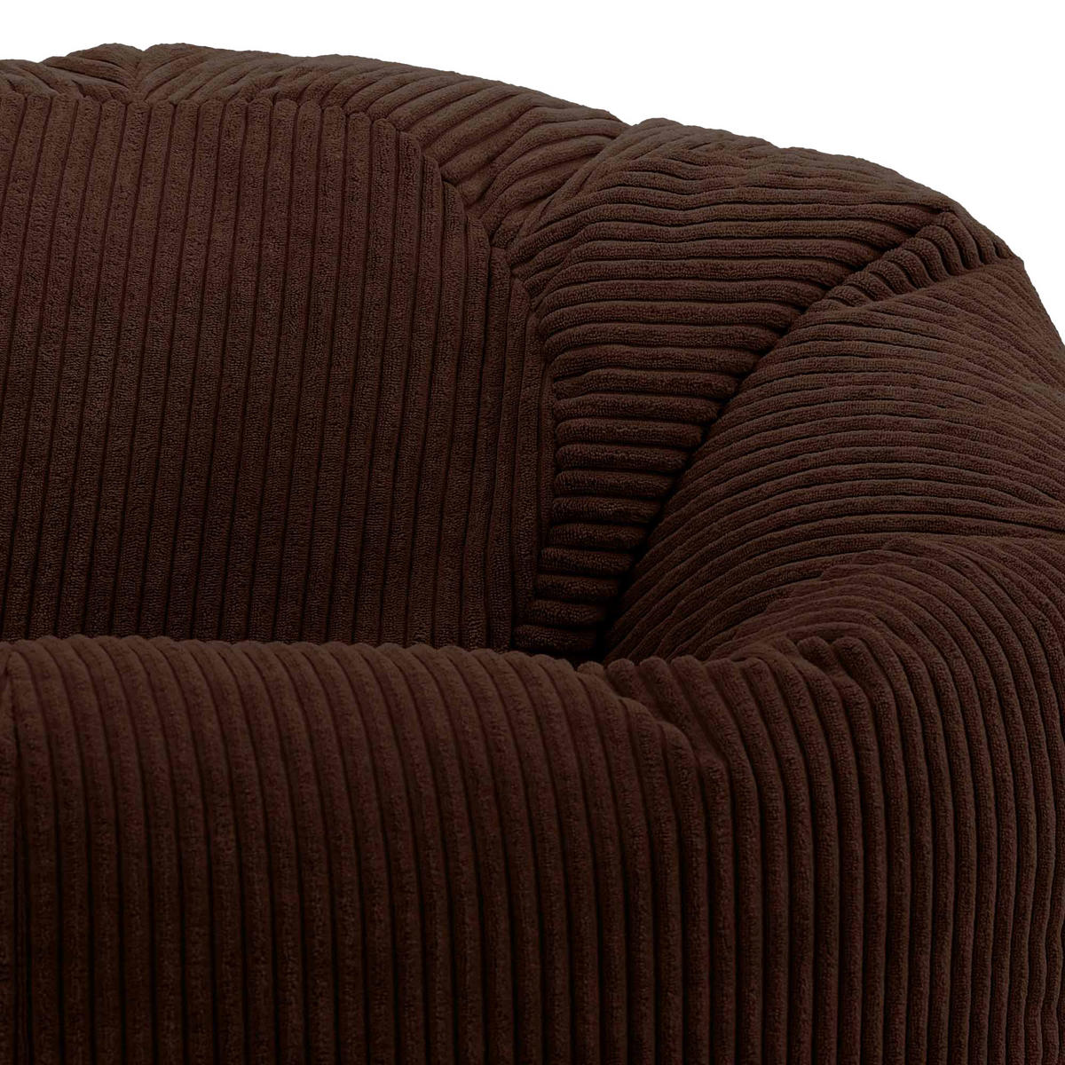 SITZSACK Klassisch Kingston, Cord - Braun, Textil (85/50/85cm) - icon