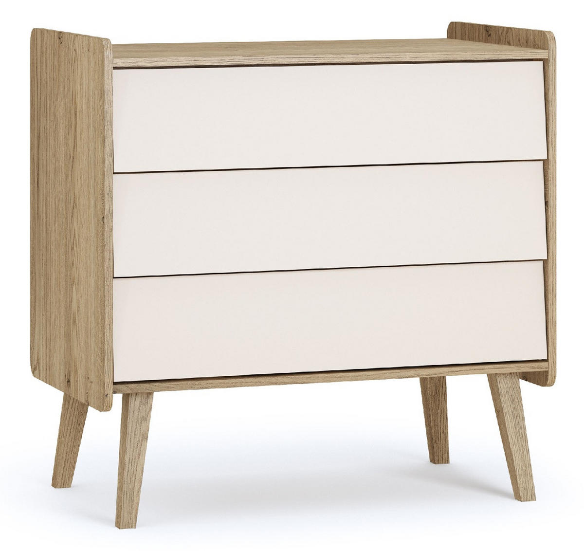 BABYZIMMER Set Vienna Fresh Set B - 4-teilig - Eichefarben/Beige, Holzwerkstoff (133/185/51cm) - QMM TraumMöbel