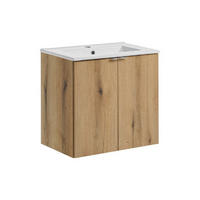 WASCHTISCHKOMBI 60 cm 2Teile - Nova Oak N BM263 in Coast Evoke Oak - Eiche Wotan, Holz (60/57/40cm)