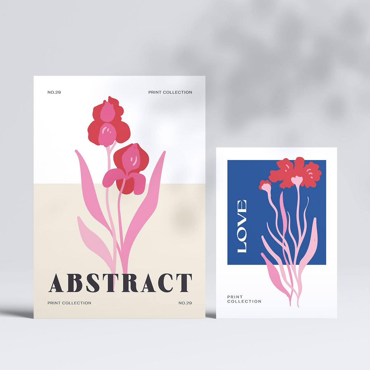 POSTER Set Mit 6 Blumen Hof A3 & A4 Rahmenlos - Klar, Papier (29/3cm) - Nacnic