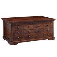 COUCHTISCH Akazie 120x70x54 nougat lackiert OXFORD #322 - Dunkelbraun, Holz (120/70/54cm) - Massivmoebel24