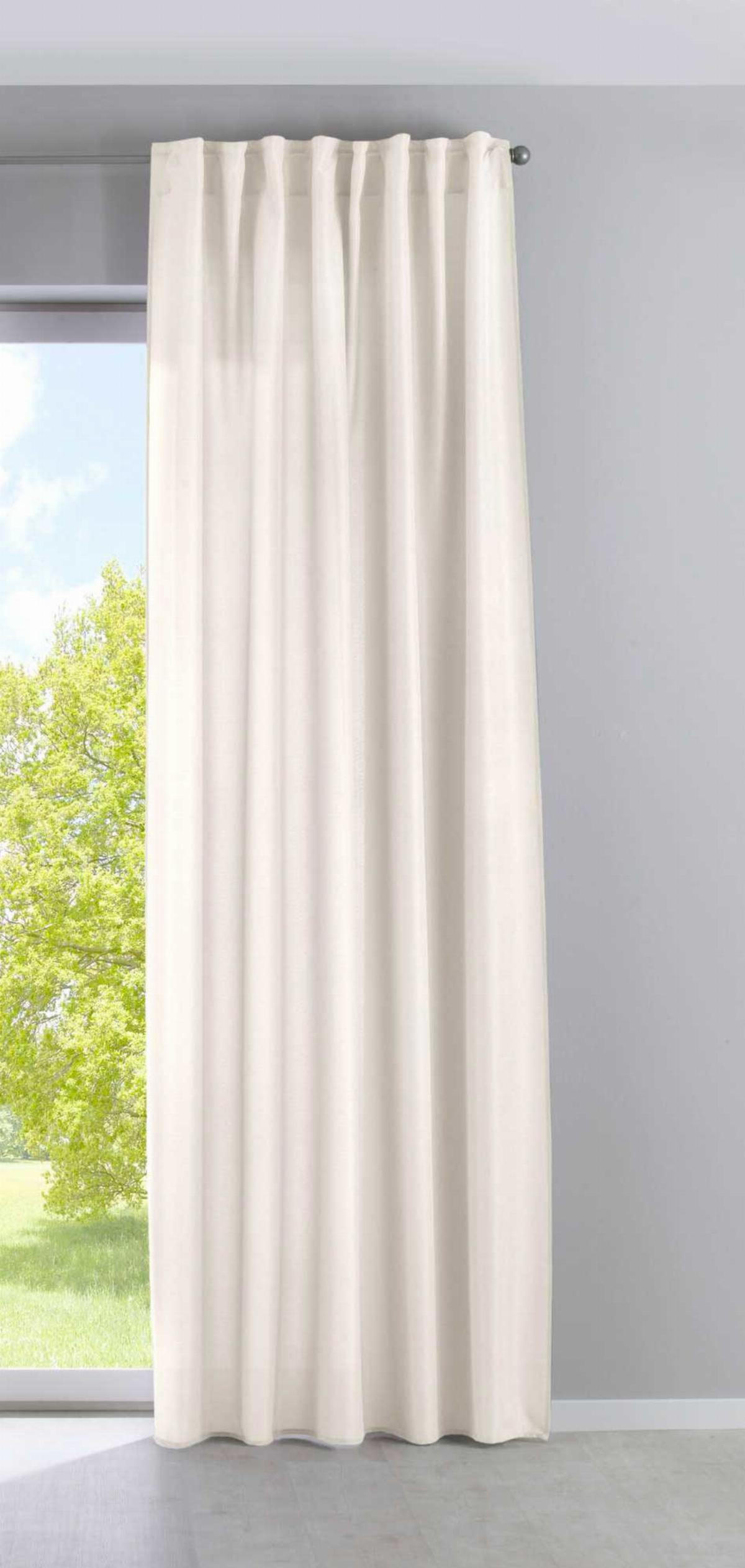 SCHLAUFENGARDINE 2ER SET »Jena« HxB 225x140 cm Creme - Creme, Textil (140/225cm) - Gardinenbox