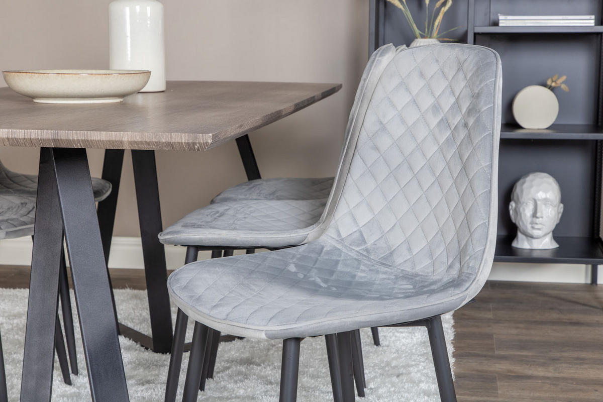 TISCHGRUPPE Grau - Grau, Holzwerkstoff (90/75/180cm) - ebuy24