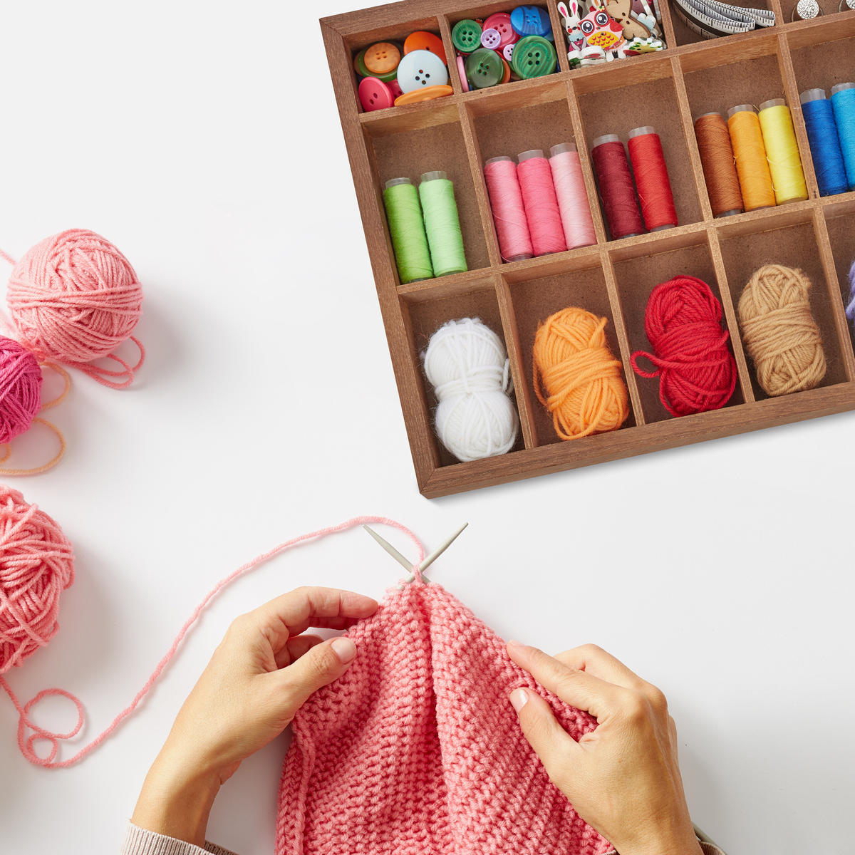 SORTIERBOX - Hellbraun, Holz (32/3.5/26cm) - Relaxdays