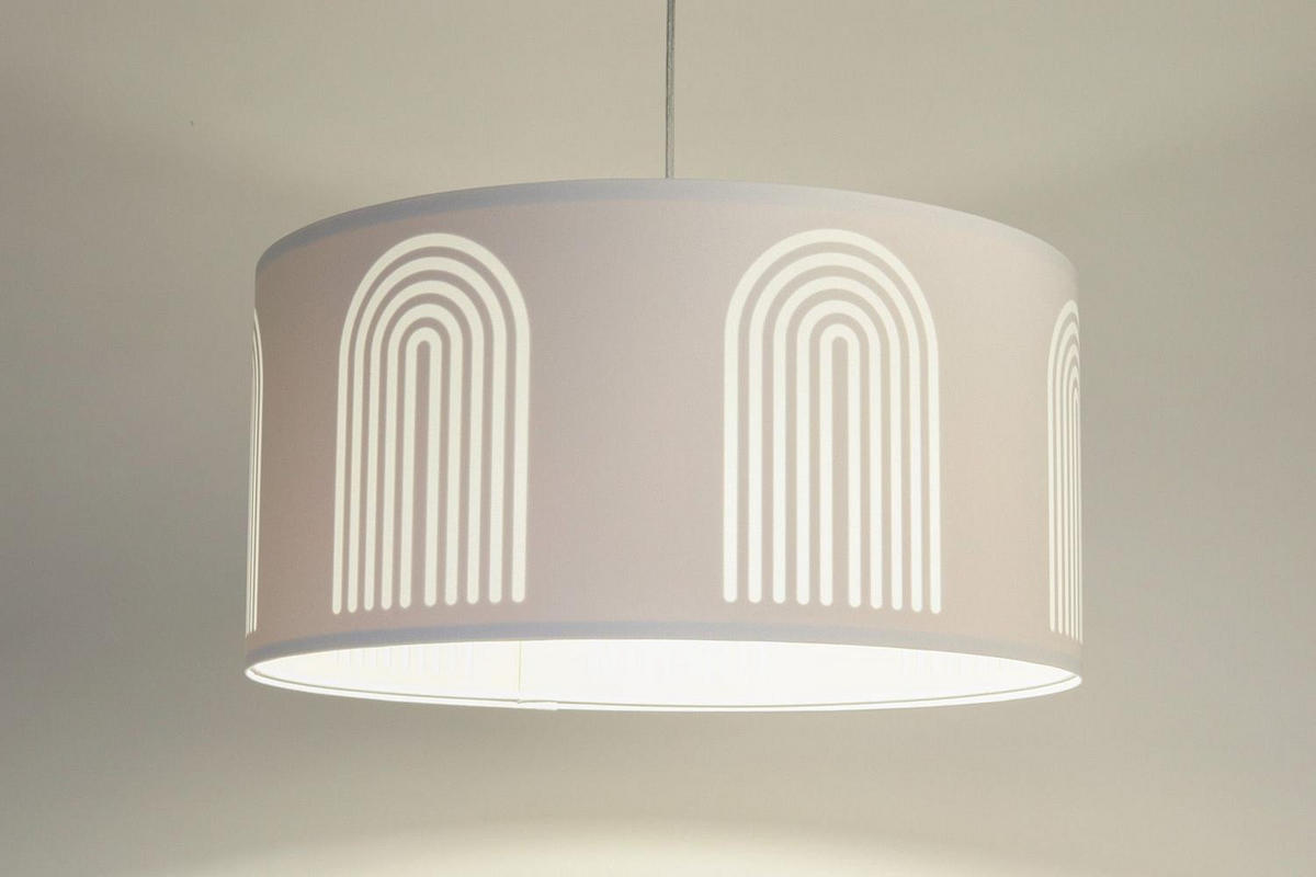 HÄNGELEUCHTE Weiß 40/90 cm - Beige/Weiß, Kunststoff (20/0.4/90cm) - ONZENO
