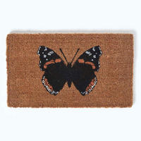 FUSSMATTE Schmetterling, Kokos 45/75 cm - Naturfarben, Naturmaterialien (45/75cm) - Homescapes