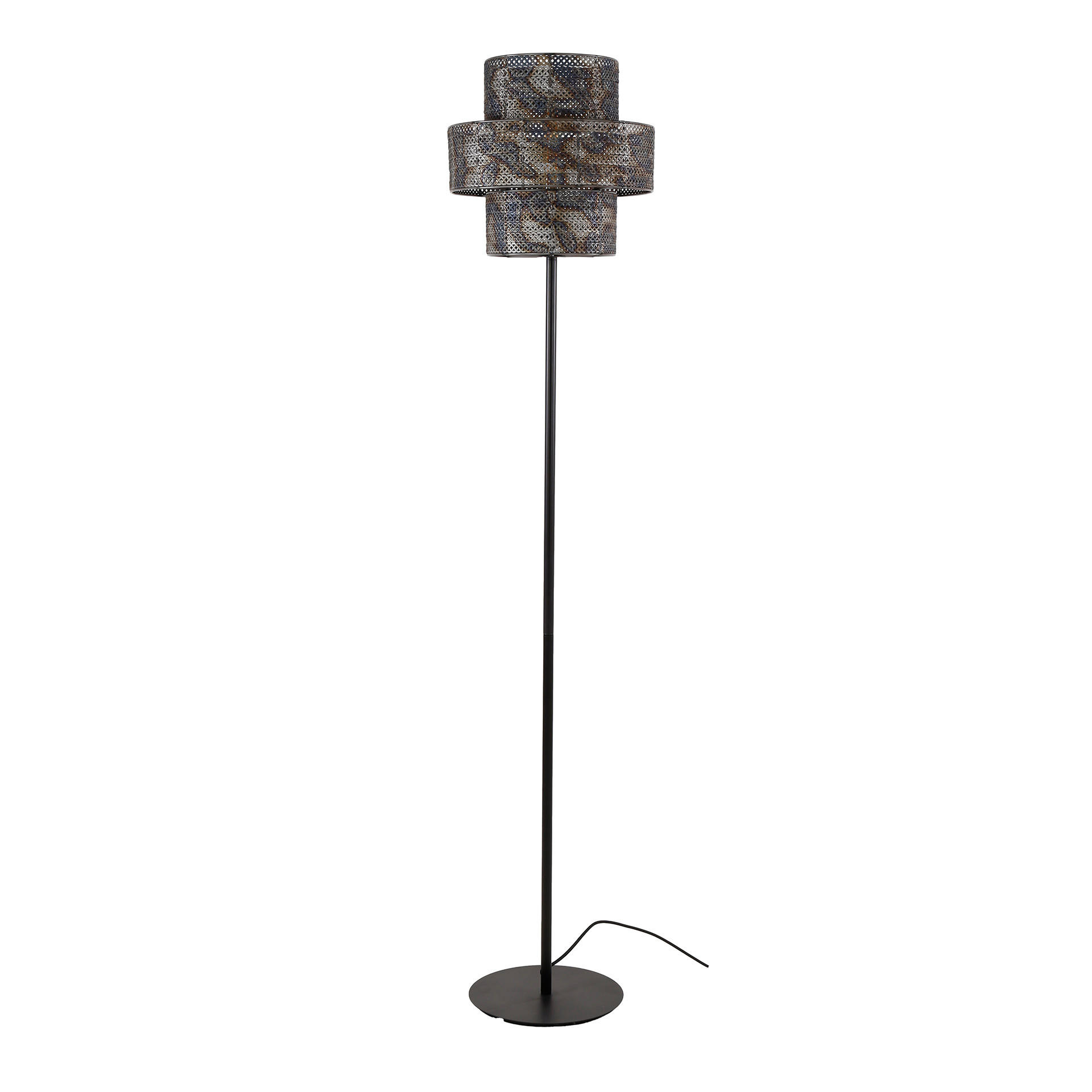 STEHLEUCHTE Laterne Schwarz 35/35/165 cm - Braun, Metall (35/35/165cm) - Hoyz Collection