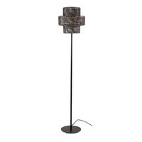STEHLEUCHTE Laterne Schwarz 35/35/165 cm - Braun, Metall (35/35/165cm) - Hoyz Collection