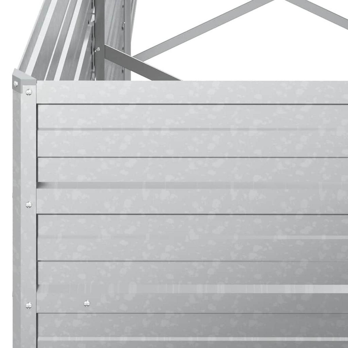 HOCHBEET 240/40/45 cm, aus Verzinkter Stahl, Silber - Silberfarben, Metall (40/45/240cm) - vidaXL