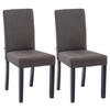 ESSZIMMERSTUHL Ines, 2er Set Stoff, Gestell Holz Schwarz Dunkelgrau - Dunkelgrau/Schwarz, Holz/Textil (41/91/47cm) - TPFLiving
