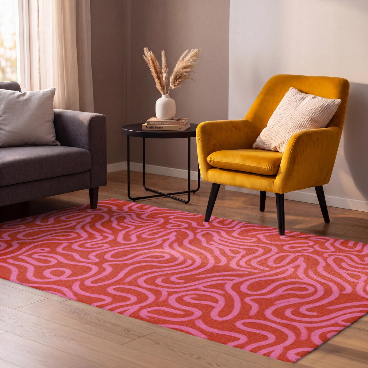 TEPPICH - Rosa - 90x150 cm - Rot, Kunststoff/Textil (90/0.4cm) - OnlyWow