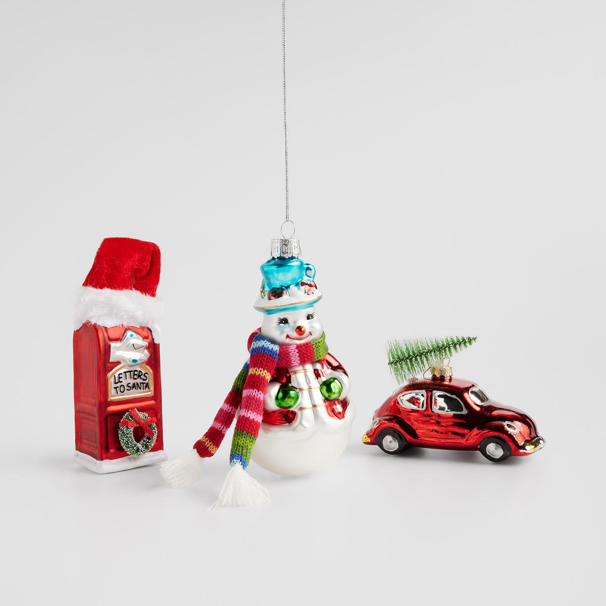 GLASKUGEL Lumiko, Mehrfarbig, 7 x 7 x 13 cm, Dekorative Weihnachtsdeko - Multicolor, Glas (7/7/13cm) - home&you