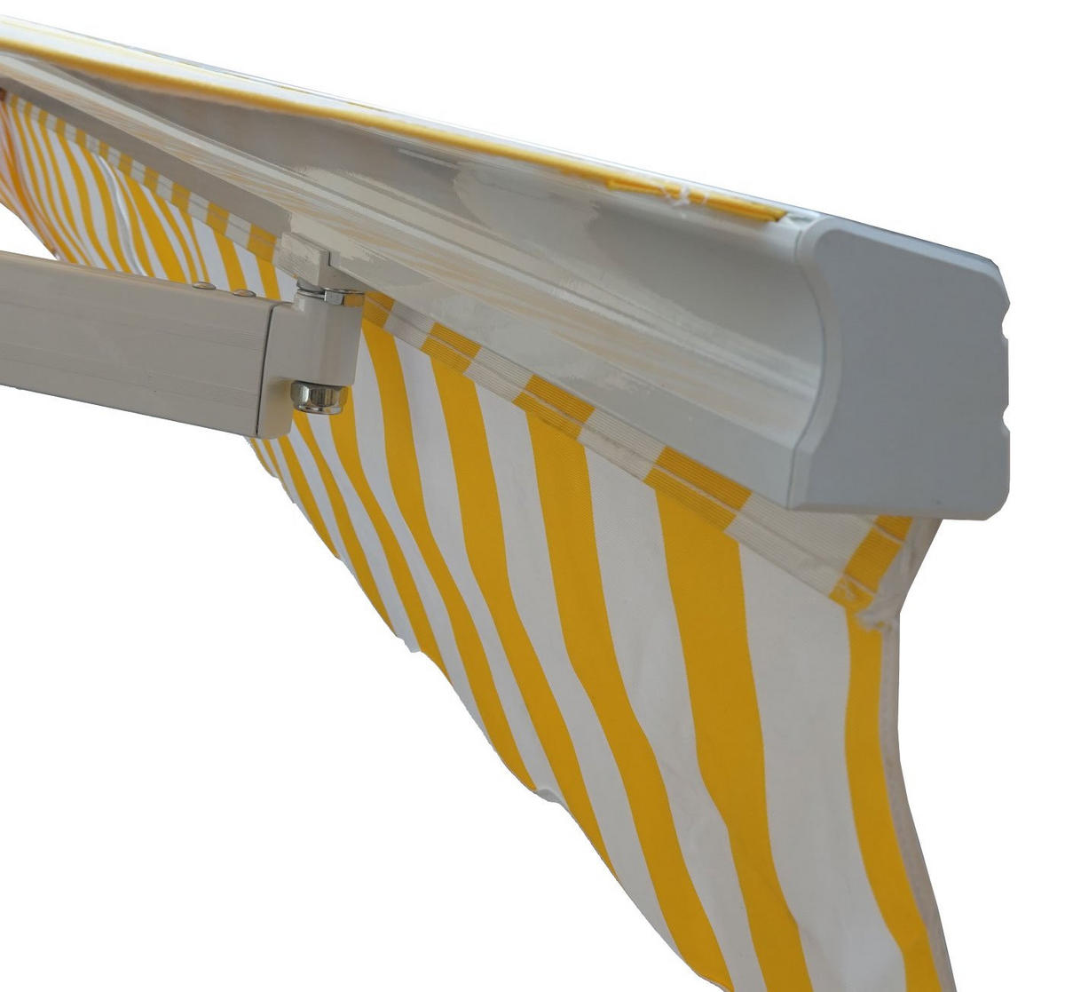 ALU-MARKISE Grau, Braun - Braun/Grau, Textil (450/18/300cm) - MCW