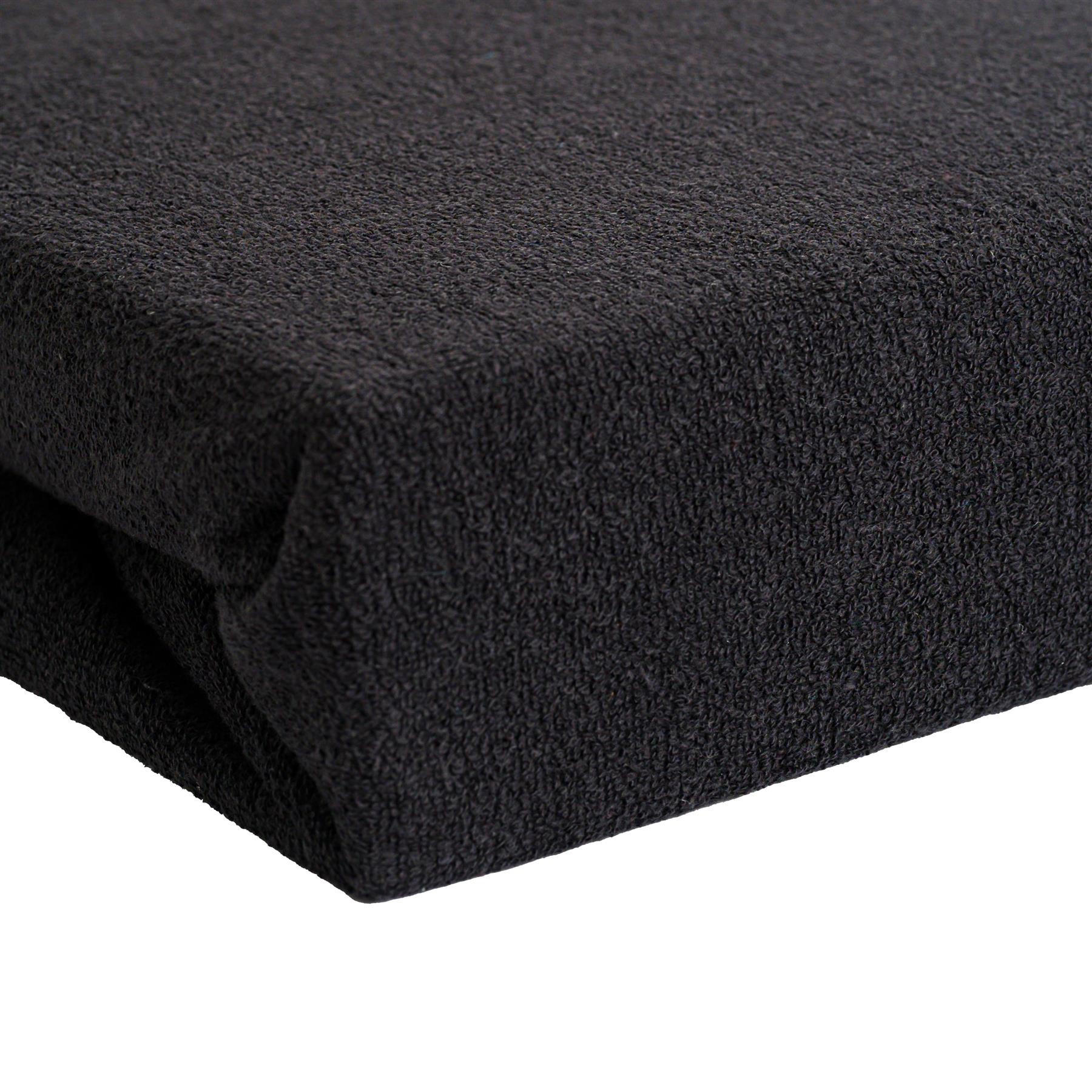Thumbnail - Carpe Sonno Frottee-Spannbettlaken, Schwarz, Textil, Uni, Rechteckig, 200x200 cm, Oeko-Tex® Made IN Green, Oeko-Tex® Sta...