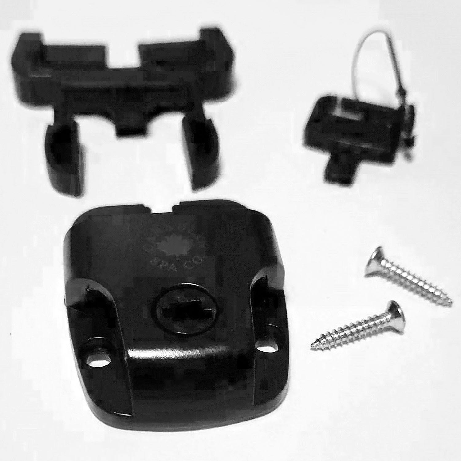 WHIRLPOOL ZUBEHÖR Abdeckungsclip (4-Teilig) Abschliessbar - Schwarz, Kunststoff (3/4cm) - Canadian Spa Company